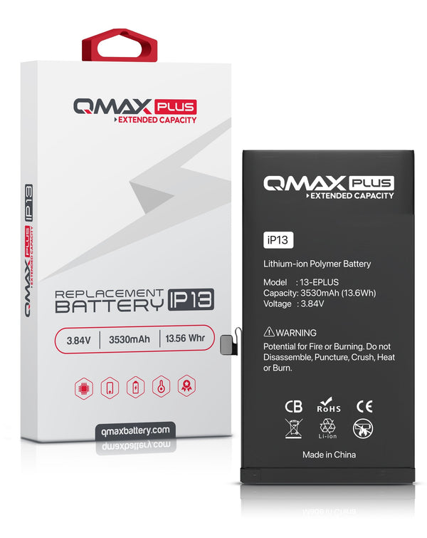 Batería QMAX Plus iPhone 13 con 3530 mAh en Quetzaltenango, ideal para un reemplazo duradero.
