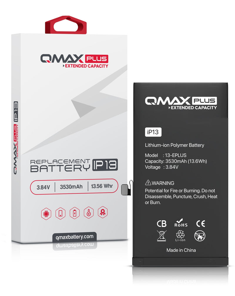Batería QMAX Plus iPhone 13 con 3530 mAh en Quetzaltenango, ideal para un reemplazo duradero.