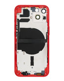 Tapa trasera roja para iPhone 13 (International) con componentes pequeños preinstalados, back housing BajoPPLCD.