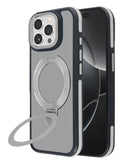 Funda transparente mate con soporte de carga inalambrica iPhone 13 Pro Max (GRAY)