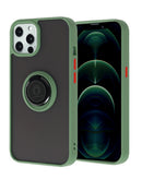 Encuentra la mejor funda para iPhone 13 Pro Max en Xela con diseño colorido de hard PC en la parte trasera y soft TPU en el borde, incluye portador I-ring en DARK GREEN.