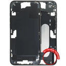 Chasis medio negro usado para iPhone 16 Plus (A2770) con pequeñas partes, ideal para reparación de estructura.