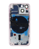 Tapa trasera para iPhone 13 Mini con componentes preinstalados en color rosa en Quetzaltenango.