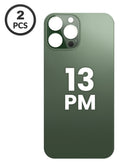 Tapa trasera con orificio mayor para cámara iPhone 13 Pro Max en color Alpine Green en Quetzaltenango.