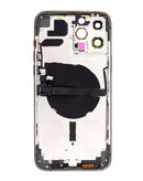 Tapa trasera negra para iPhone 13 Pro Max International, con componentes pequeños preinstalados, BajoPPLCD, ideal para reparación.