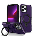 Encuentra en Xela un case duro de PC a prueba de choques con soporte para anillo para iPhone 13 Pro Max en color DARK PURPLE.
