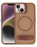 Case transparente mate con carga inalambrica iPhone 13/14 (BROWN)