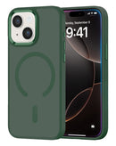Case de carga inalambrica magnetico con IC Chip iPhone 13/14 (VERDE OSCURO)
