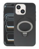 Estuche Pastel Shield de fibra de carbon magnetico con soporte iPhone 13/14/16e/17e (Negro)