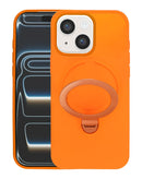Funda Pastel Shield de fibra de carbono magnetica con soporte (ORANGE) iPhone 13/14/16e/17e