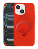 Funda Pastel Shield fibra de carbon magnetica con soporte iPhone 13/14/16e/17e (RED)