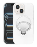 Funda Pastel Shield de fibra de carbon magnetica con soporte iPhone 13 / 14 / 16e / 17e (WHITE)
