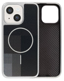 Tapa trasera patron de color tejido iPhone 14/13 (Negro)