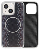 Funda de patron tejido de colores iPhone 14/13 (NEGRO y GRIS)
