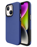 Funda protectora SlowBack azul marino de doble capa para iPhone, con absorción de golpes, diseño robusto.