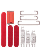 Botones duros rojos para iPhone 14 y 14 Plus, accesorio de repuesto de calidad.