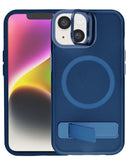 Tapa trasera azul brillante SlowBack con carga inalámbrica integrada para iPhone 13 o iPhone 14.
