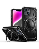 Funda resistente antichoque con portador de anillo incorporado iPhone 13/14 Negro