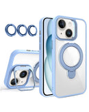 Funda clara magnetica con 2 kickstand y lente de camara 16e / 14 / 13 LIGHT BLUE