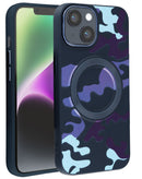 Case de carga inalambrica Camouflage Design PURPLE iPhone 13/14
