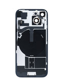 Tapa trasera original rosa para iPhone 14 con marco integrado y anillo MagSafe, lista para instalar.
