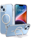 Estuche de carga inalámbrica con soporte de anillo Carbon CLEAR para iPhone 14/13 en Quetzaltenango.