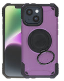Hybrid Tuff Funda con soporte magnetico (PURPLE) iPhone 13 / 14 / 16E / 17E