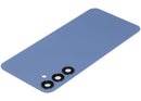 Tapa trasera azul Optimistic Blue para Samsung Galaxy A25 5G con lente de cámara, repuesto Aftermarket Plus.