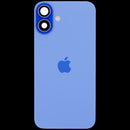 Tapa trasera original iPhone 16 Plus Ultramarine con MagSafe NFC y flex de linterna, versión UK/EU.