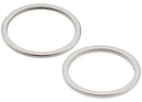 Dos anillos de bisel blancos para cámara trasera de iPhone 11, 12 y 12 mini, con adhesivo.