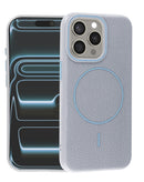 Case de cuero magnético SlowBack azul Wayne para iPhone 14 Pro Max, con acabado premium y protección elegante.