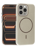 Funda de cuero suave magnética VIVID ROCK negra para iPhone 14 Pro Max, con acabado premium y protección SlowBack.