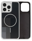 Funda con patron tejido iPhone 14 Pro Max (Negro)
