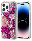 Encuentra la funda de silicona Crystal Flower Perfume color rosa para iPhone 14 Pro Max en Xela Quetzaltenango.