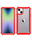 Tapa trasera híbrida 3 en 1 transparente para iPhone 14/13 en color rojo en Xela Quetzaltenango.