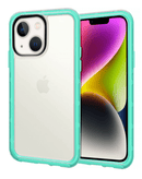 Funda acrílica transparente TEAL de doble capa para iPhone, protección duradera con diseño elegante.