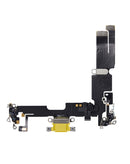 Encuentra en Xela Quetzaltenango un puerto de carga con cable flex para iPhone 14 Plus premium en color amarillo.