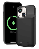 Estuche de carga negro SlowBack para iPhone 14 Plus (7000 mAh), protector y accesorio Apple.