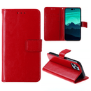 Protege tu iPhone 14 Pro con estilo con esta funda de cuero rojo con ranura para tarjetas en Quetzaltenango.