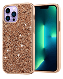 Protege tu iPhone 14 Pro con estilo con la funda Bling Diamond doble capa en Rose Gold en Xela Quetzaltenango.