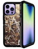 Protector resistente de color negro camuflado para iPhone 14 Pro Max disponible en Xela Quetzaltenango.