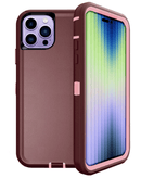 ¡Protege tu iPhone 14 Pro con estilo en Xela Quetzaltenango con esta funda heavy duty maroon & pink!