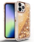 Protector de carcasa en glitter líquido color rose gold para iPhone 14 Pro en Xela Quetzaltenango.