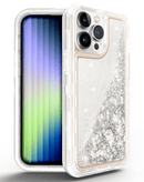 Protector bumper líquido glitter plateado para iPhone 14 Pro en Quetzaltenango, encuentra el tuyo en nuestro taller de accesorios para celular en Xela.