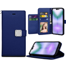 Funda cartera elegante de cuero iPhone 14 Pro Max Azul