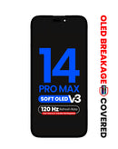 Encuentra la mejor pantalla soft OLED para iPhone 14 Pro Max en Xela, Quetzaltenango, sin necesidad de cambiar IC y reconocida como original.