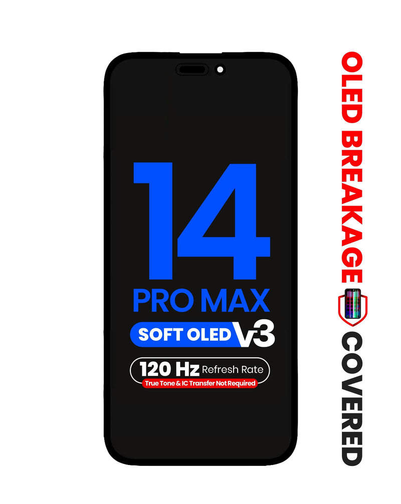 Encuentra la mejor pantalla soft OLED para iPhone 14 Pro Max en Xela, Quetzaltenango, sin necesidad de cambiar IC y reconocida como original.