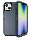 Protege tu iPhone 15 con una funda heavy duty en colores dark blue y negro en Xela Quetzaltenango.