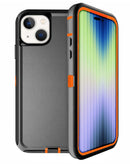 ¡Protege tu iPhone 15 con esta resistente funda heavy duty en color negro y naranja en Xela Quetzaltenango!