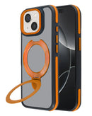 Encuentra la funda transparente mate con carga inalámbrica y soporte para iPhone 15 en Xela.